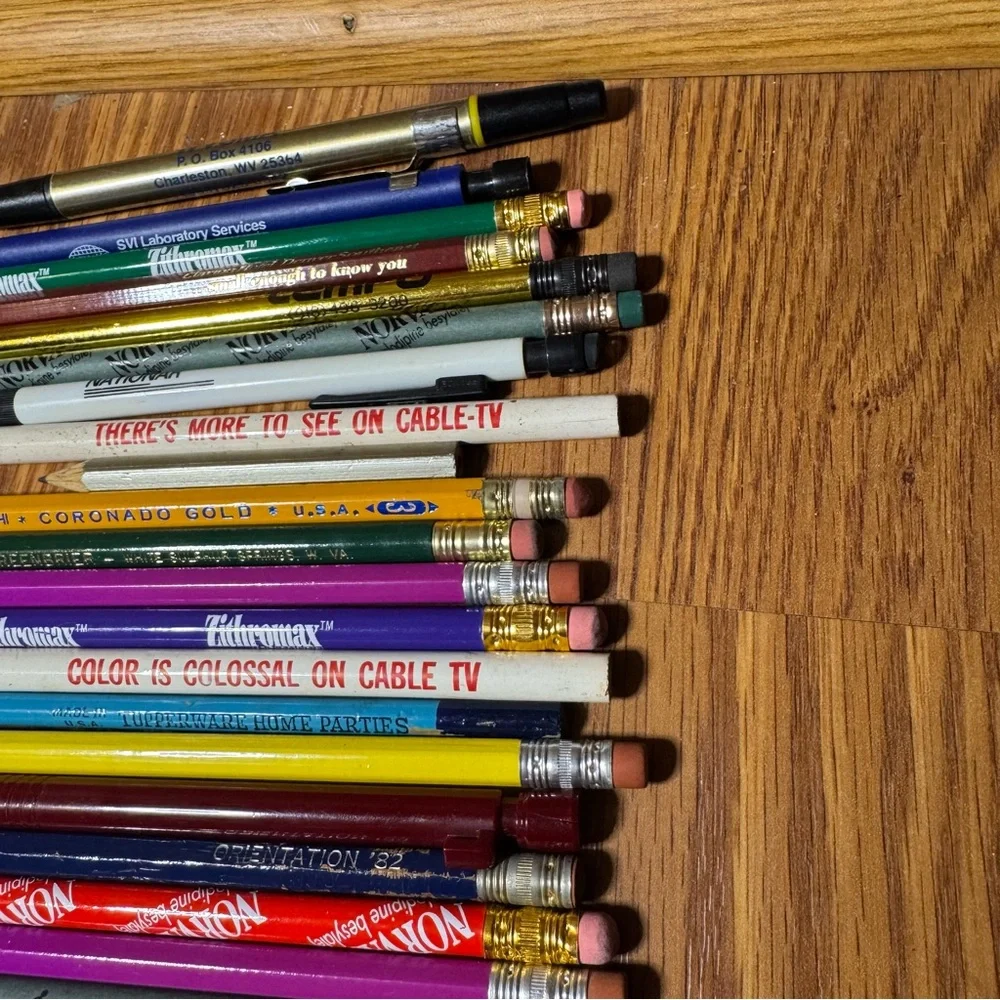VTG Pencil & Pen Lot West Virginia Drug Rep Mechanical Pencils Junk Drawer Lot